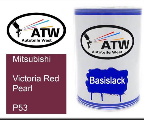 Mitsubishi, Victoria Red Pearl, P53: 500ml Lackdose, von ATW Autoteile West.